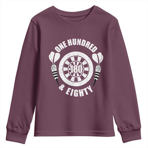 Triple 20 Master Dartist Gift Youth Sweatshirt One Hundred And Eighty TS12 Maroon Print Your Wear