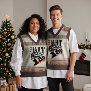 Max Score 180 Darts Lover V-Neck Knit Sweater Vest Darts Team Party Gift TS12 Mocha Mousse Print Your Wear
