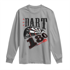 Max Score 180 Darts Lover Long Sleeve Shirt Darts Team Party Gift TS12 Sport Gray Print Your Wear