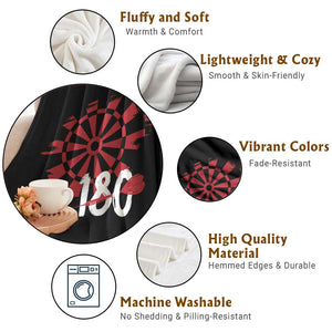 Triple 20 Master Dartist Throw Blanket Funny Pub Games Drinking Gift - Print Your Wear