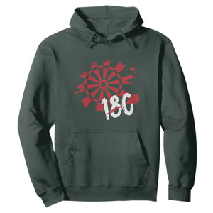Triple 20 Master Dartist Hoodie Funny Pub Games Drinking Gift TS12 Dark Forest Green Print Your Wear