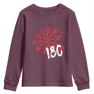 Triple 20 Master Dartist Youth Sweatshirt Funny Pub Games Drinking Gift TS12 Maroon Print Your Wear