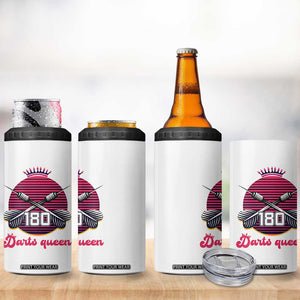 Darts Queen 180 Max Score 4 in 1 Can Cooler Tumbler Funny Bullseye Shooter Gift TS12 Print Your Wear