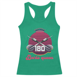 Darts Queen 180 Max Score Racerback Tank Top Funny Bullseye Shooter Gift TS12 Irish Green Print Your Wear