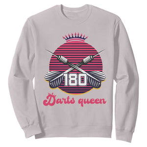 Darts Queen 180 Max Score Sweatshirt Funny Bullseye Shooter Gift TS12 Ice Gray Print Your Wear