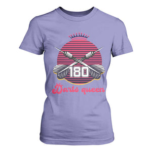 Darts Queen 180 Max Score T Shirt For Women Funny Bullseye Shooter Gift TS12 Violet Print Your Wear