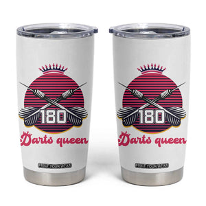 Darts Queen 180 Max Score Tumbler Cup Funny Bullseye Shooter Gift TS12 White Print Your Wear