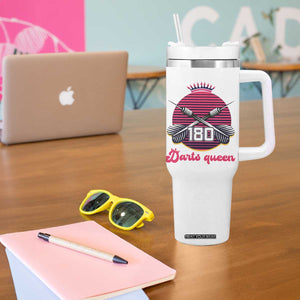 Darts Queen 180 Max Score Tumbler With Handle Funny Bullseye Shooter Gift TS12 Print Your Wear