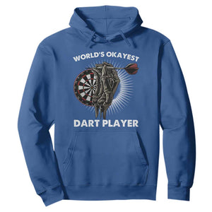World's Okayest Dart Player Hoodie Funny Bullseye Shooter Gift TS12 Royal Blue Print Your Wear