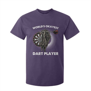 World's Okayest Dart Player T Shirt For Kid Funny Bullseye Shooter Gift TS12 Purple Print Your Wear