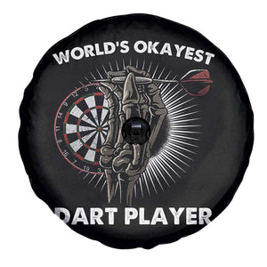 World's Okayest Dart Player Spare Tire Cover Funny Bullseye Shooter Gift TS12 Print Your Wear