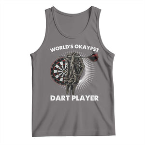 World's Okayest Dart Player Tank Top Funny Bullseye Shooter Gift TS12 Deep Heather Print Your Wear
