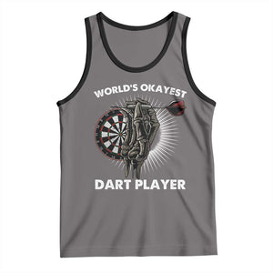 World's Okayest Dart Player Tank Top Funny Bullseye Shooter Gift TS12 Deep Heather Black Print Your Wear