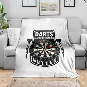Darts Makes Everything Better Throw Blanket Darts Lover Gift TS12 Print Your Wear