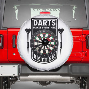 Darts Makes Everything Better Spare Tire Cover Darts Lover Gift TS12 White Print Your Wear