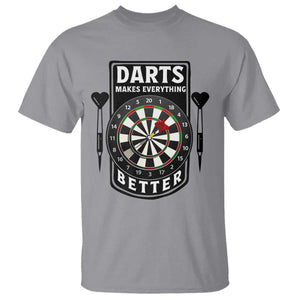 Darts Makes Everything Better T Shirt Darts Lover Gift TS12 Sport Gray Print Your Wear