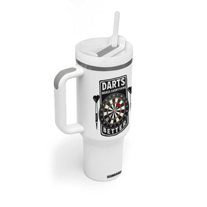 Darts Makes Everything Better Tumbler With Handle Darts Lover Gift TS12 Print Your Wear