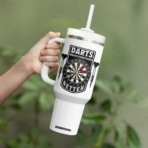 Darts Makes Everything Better Tumbler With Handle Darts Lover Gift TS12 Print Your Wear