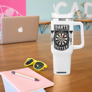 Darts Makes Everything Better Tumbler With Handle Darts Lover Gift TS12 Print Your Wear