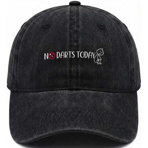 No Dart Today Washed Cotton Baseball Cap Funny Dart Player Gift TS12 Print Your Wear