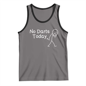 Funny No Dart Today Tank Top Darts Enthusiast Gift TS12 Deep Heather Black Print Your Wear