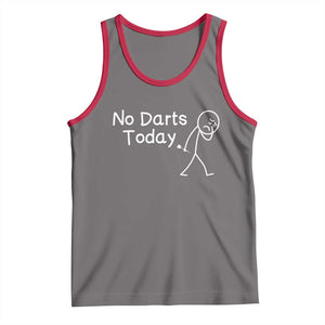 Funny No Dart Today Tank Top Darts Enthusiast Gift TS12 Deep Heather Red Print Your Wear