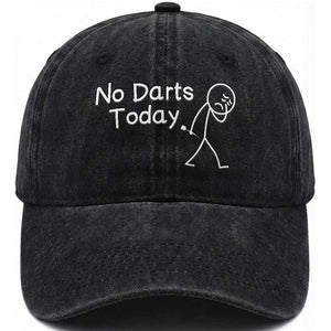 Funny No Dart Today Washed Cotton Baseball Cap Darts Enthusiast Gift TS12 Print Your Wear