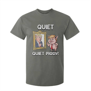 Resistance Movement Quiet Quiet Piggy T Shirt For Kid Funny Pig Political TS12 Military Green Print Your Wear