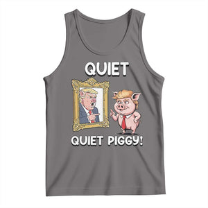 Resistance Movement Quiet Quiet Piggy Tank Top Funny Pig Political TS12 Deep Heather Print Your Wear