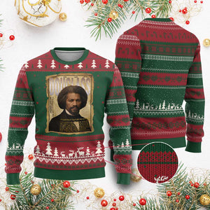 Frederick Douglass Historical Newspaper Ugly Christmas Sweater The Sage Of Cedar Hill TS12 Red Green Print Your Wear
