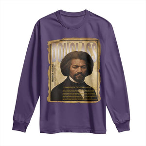 Frederick Douglass Historical Newspaper Long Sleeve Shirt The Sage Of Cedar Hill TS12 Purple Print Your Wear