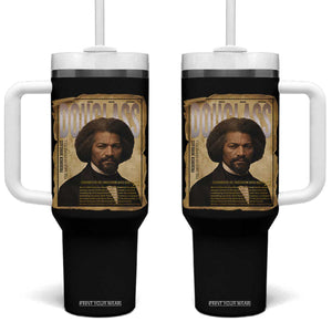Frederick Douglass Historical Newspaper Tumbler With Handle The Sage Of Cedar Hill TS12 One Size: 40 oz Black Print Your Wear