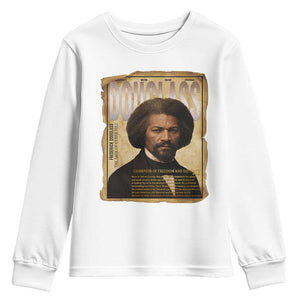 Frederick Douglass Historical Newspaper Youth Sweatshirt The Sage Of Cedar Hill TS12 White Print Your Wear