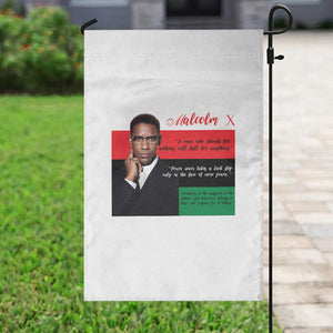 Motivational Malcolm X Quote Garden Flag Black History Month Gift TS12 Print Your Wear