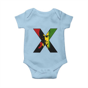 Malcolm X Baby Onesie African American Heritage Gift TS12 Light Blue Print Your Wear