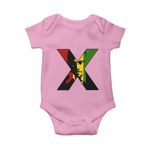 Malcolm X Baby Onesie African American Heritage Gift TS12 Light Pink Print Your Wear