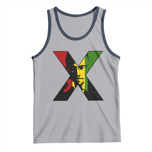 Malcolm X Tank Top African American Heritage Gift TS12 Athletic Heather Navy Print Your Wear