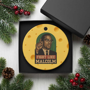 Fight Like Malcolm X Ceramic Ornament Black History Month Inspirational Gift TS12 1pc Yellow Cheese Print Your Wear