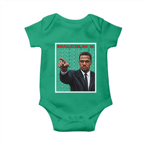 Malcolm X Legend Baby Onesie African American Activist Legacy TS12 Irish Green Print Your Wear