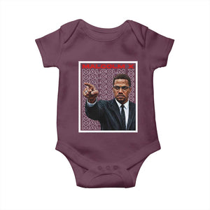 Malcolm X Legend Baby Onesie African American Activist Legacy TS12 Maroon Print Your Wear