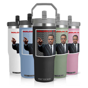 Malcolm X Legend Flip Straw Tumbler African American Activist Legacy TS12 Print Your Wear