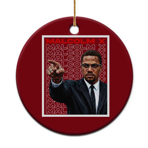 Malcolm X Legend Ceramic Ornament African American Activist Legacy TS12 1pc Red Print Your Wear