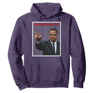Malcolm X Legend Hoodie African American Activist Legacy TS12 Purple Print Your Wear