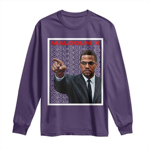 Malcolm X Legend Long Sleeve Shirt African American Activist Legacy TS12 Purple Print Your Wear