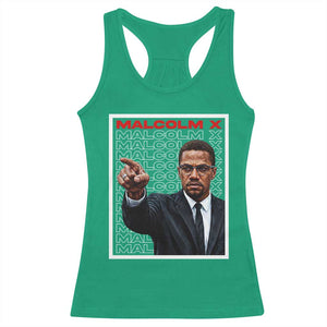 Malcolm X Legend Racerback Tank Top African American Activist Legacy TS12 Irish Green Print Your Wear