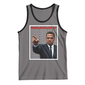 Malcolm X Legend Tank Top African American Activist Legacy TS12 Deep Heather Black Print Your Wear