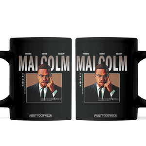 Black History Hero Malcolm X Coffee Mug Stumbling Is Not Falling TS12 Black Print Your Wear