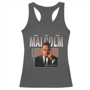 Black History Hero Malcolm X Racerback Tank Top Stumbling Is Not Falling TS12 Dark Heather Print Your Wear