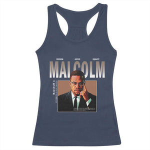Black History Hero Malcolm X Racerback Tank Top Stumbling Is Not Falling TS12 Navy Print Your Wear