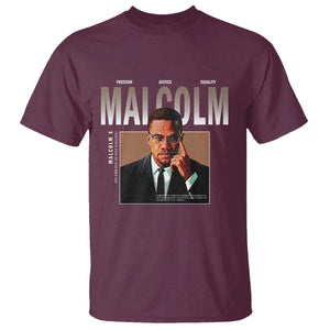 Black History Hero Malcolm X T Shirt Stumbling Is Not Falling TS12 Maroon Print Your Wear
